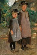 Max Liebermann Zwei hollandische Kinder oil painting artist